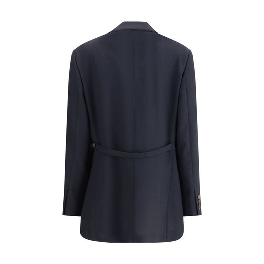 Blue Fleece Wool Blazer