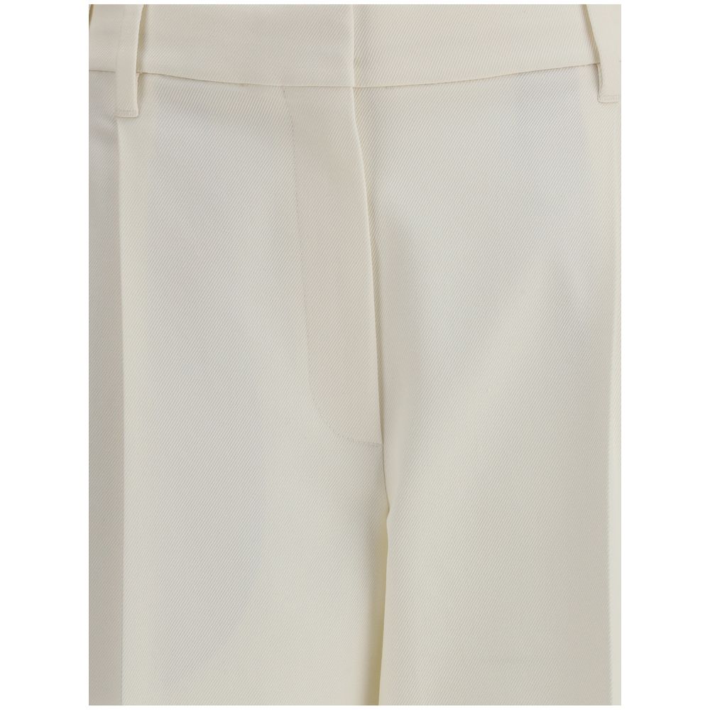 White Cotton Chino Pants