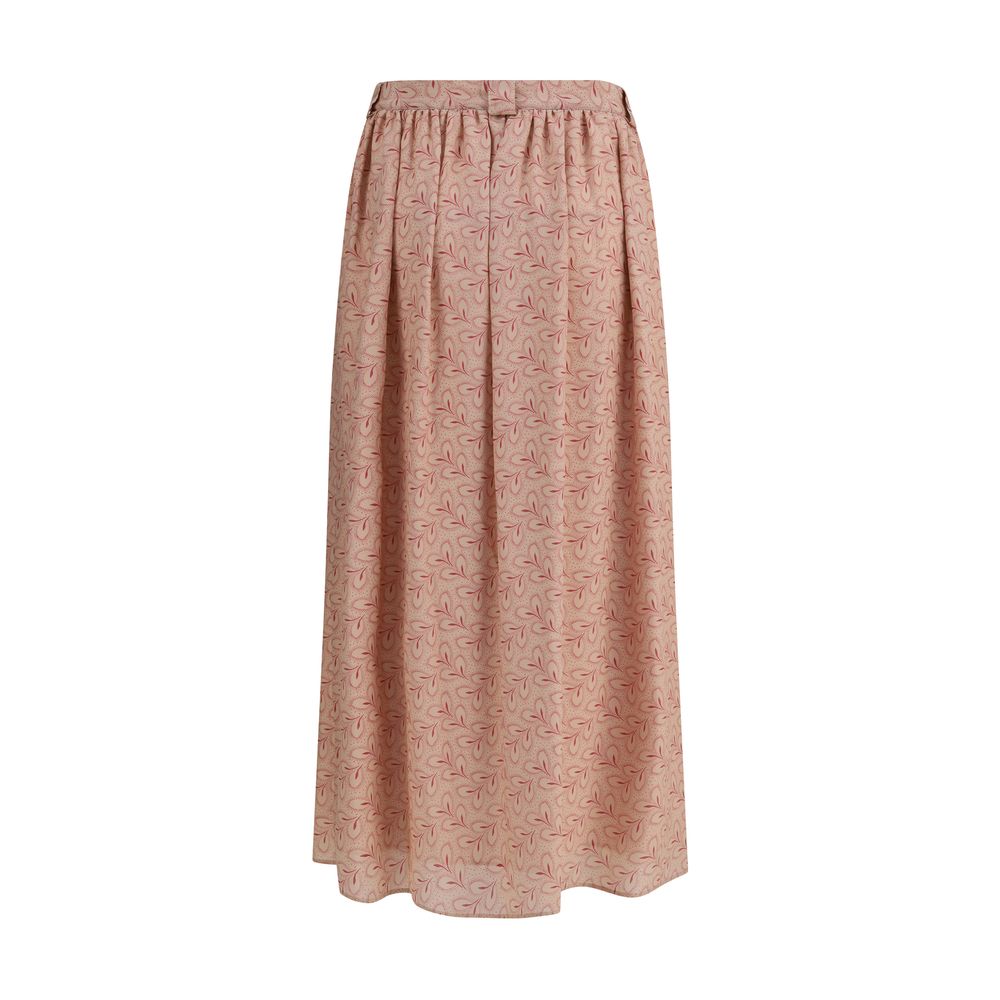 Half circle Skirt with foliage print