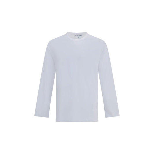 White Cotton Long Sleeve T-Shirt