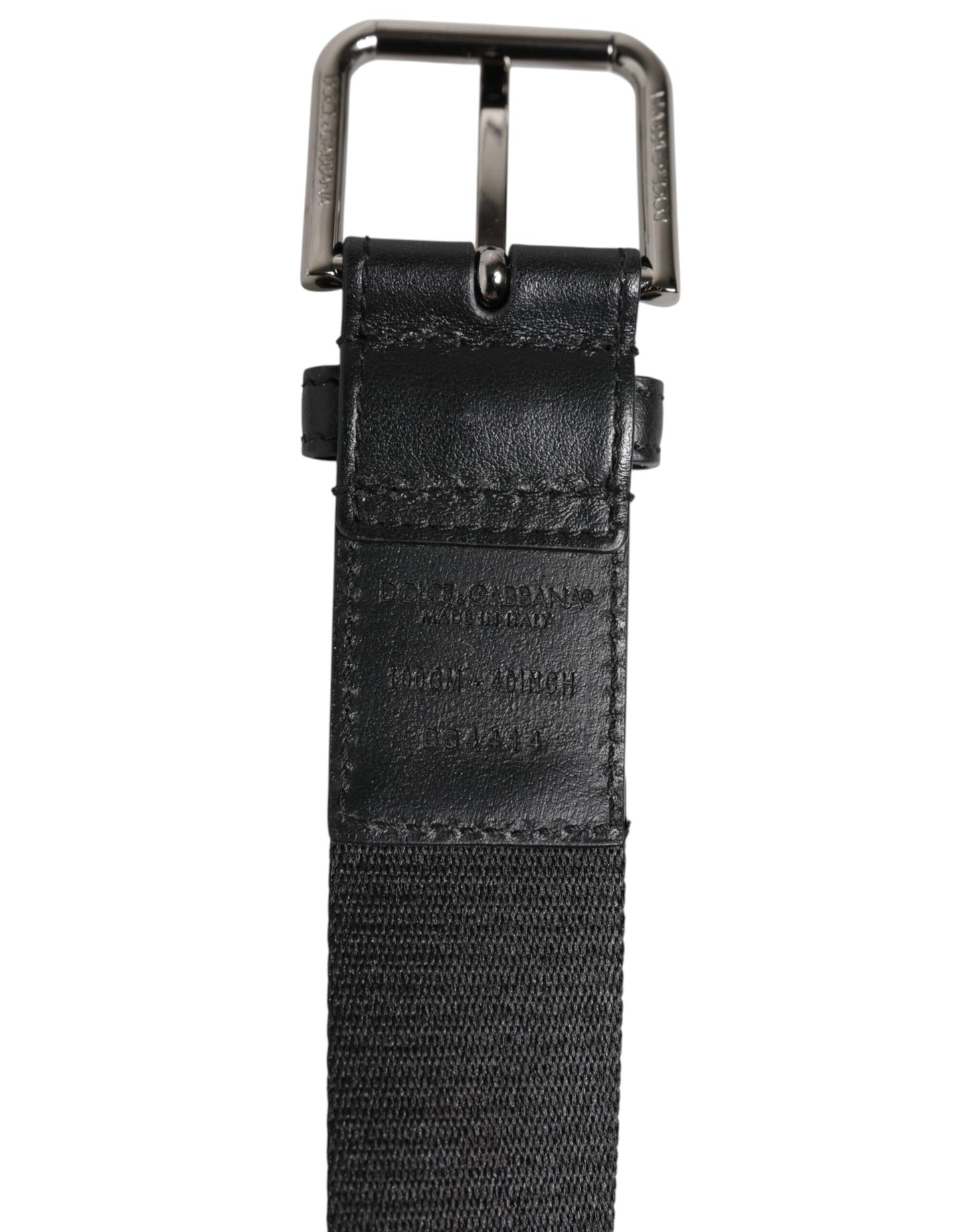 Black Blue DG Logo Silver Metal Buckle Belt