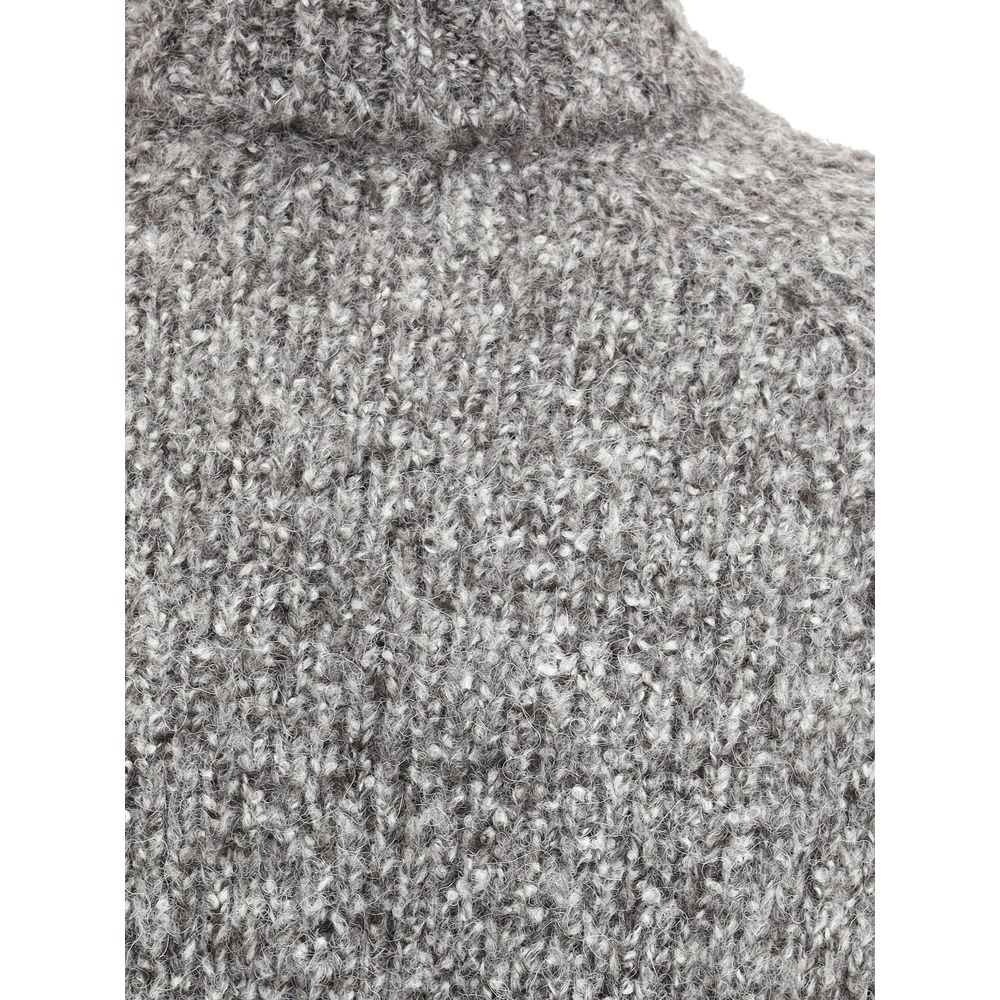 Gray Alpaca Vicugna Pacos Turtleneck