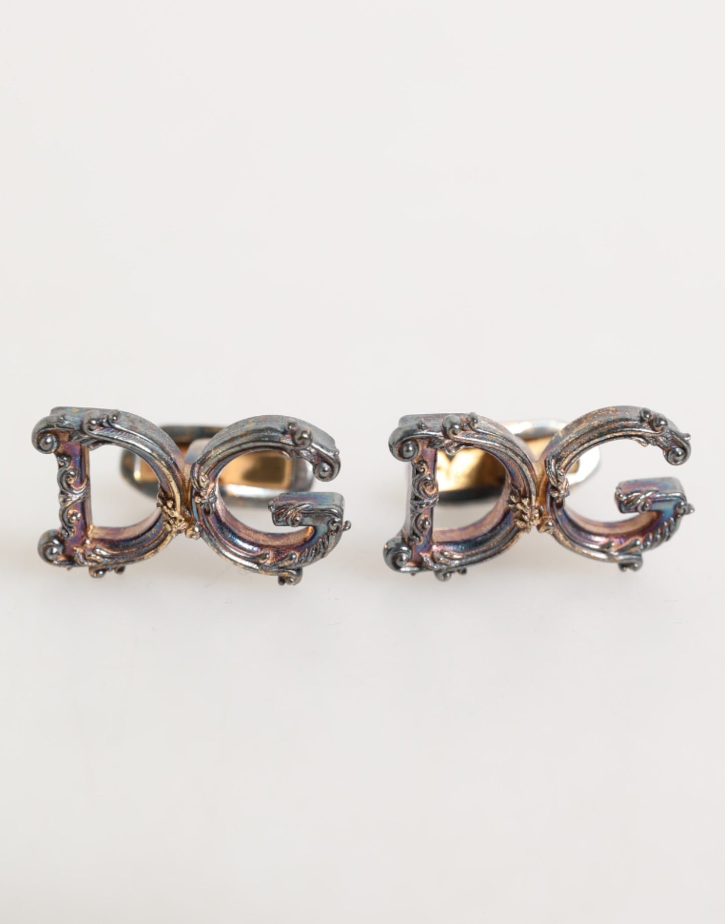 Gold Tone 925 Sterling Silver DG Logo Accessory Cufflink
