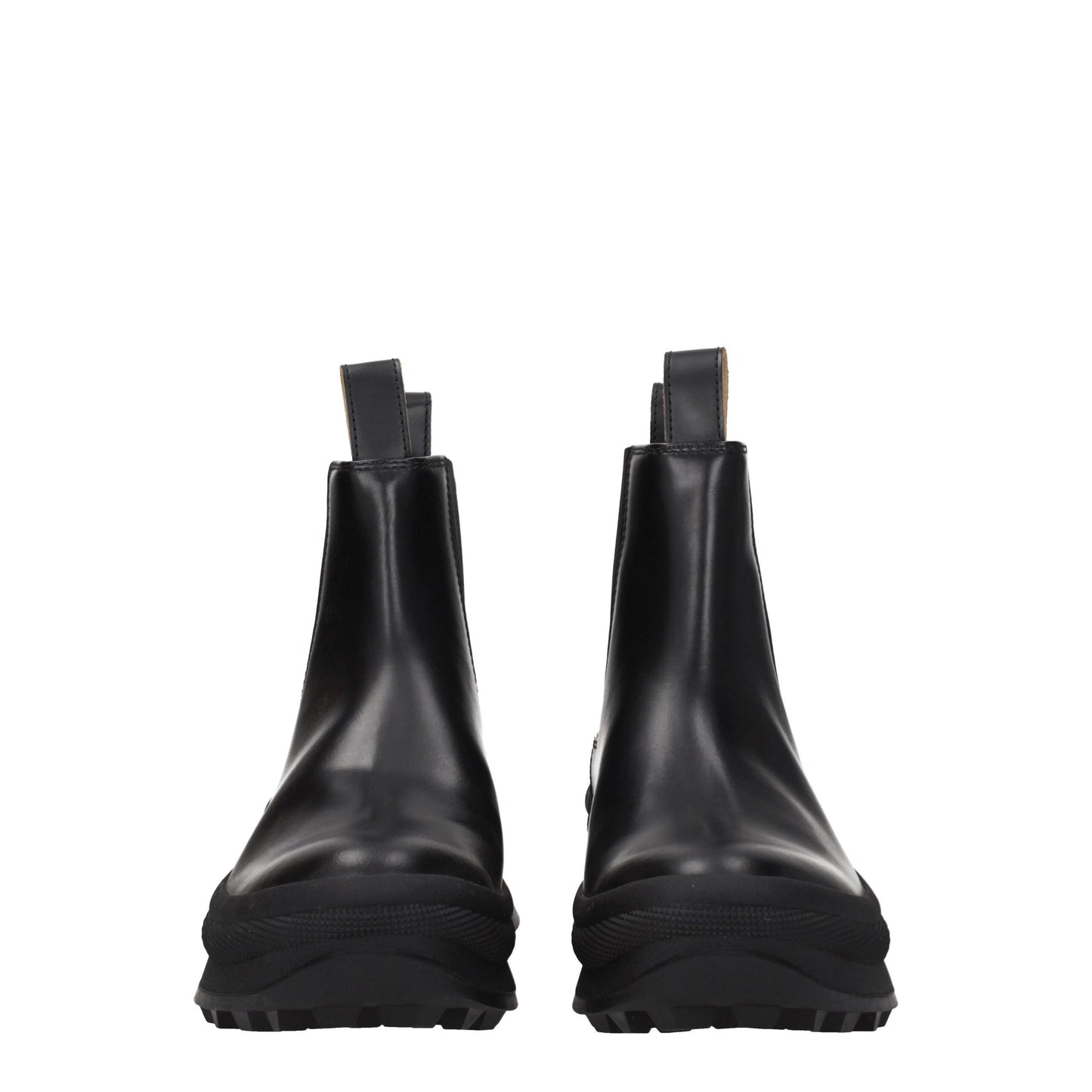 Black Leather Ankle Boots