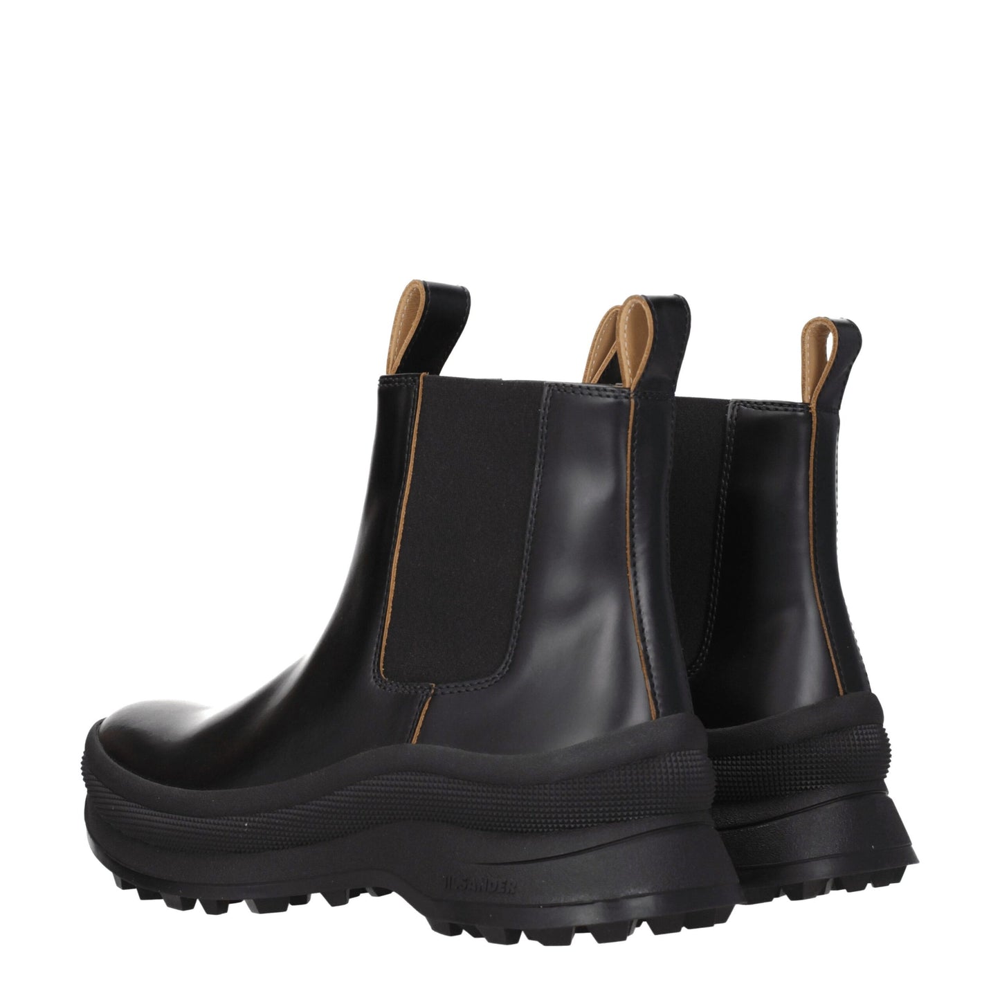 Black Leather Ankle Boots