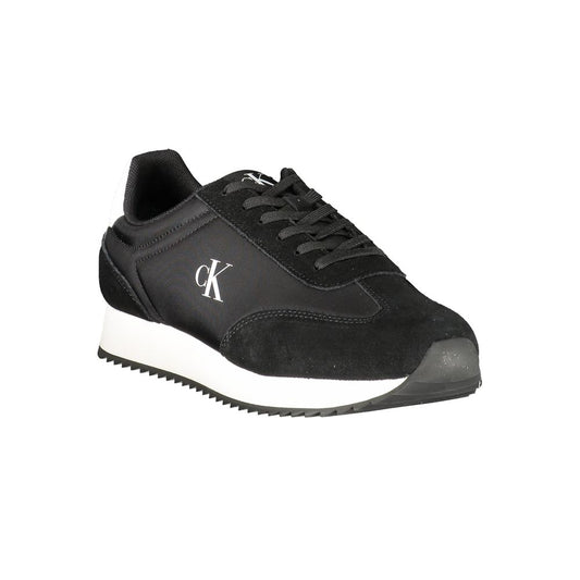 Black Leather Men Sneaker