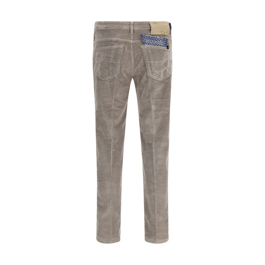 Gray Cotton Casual Pants