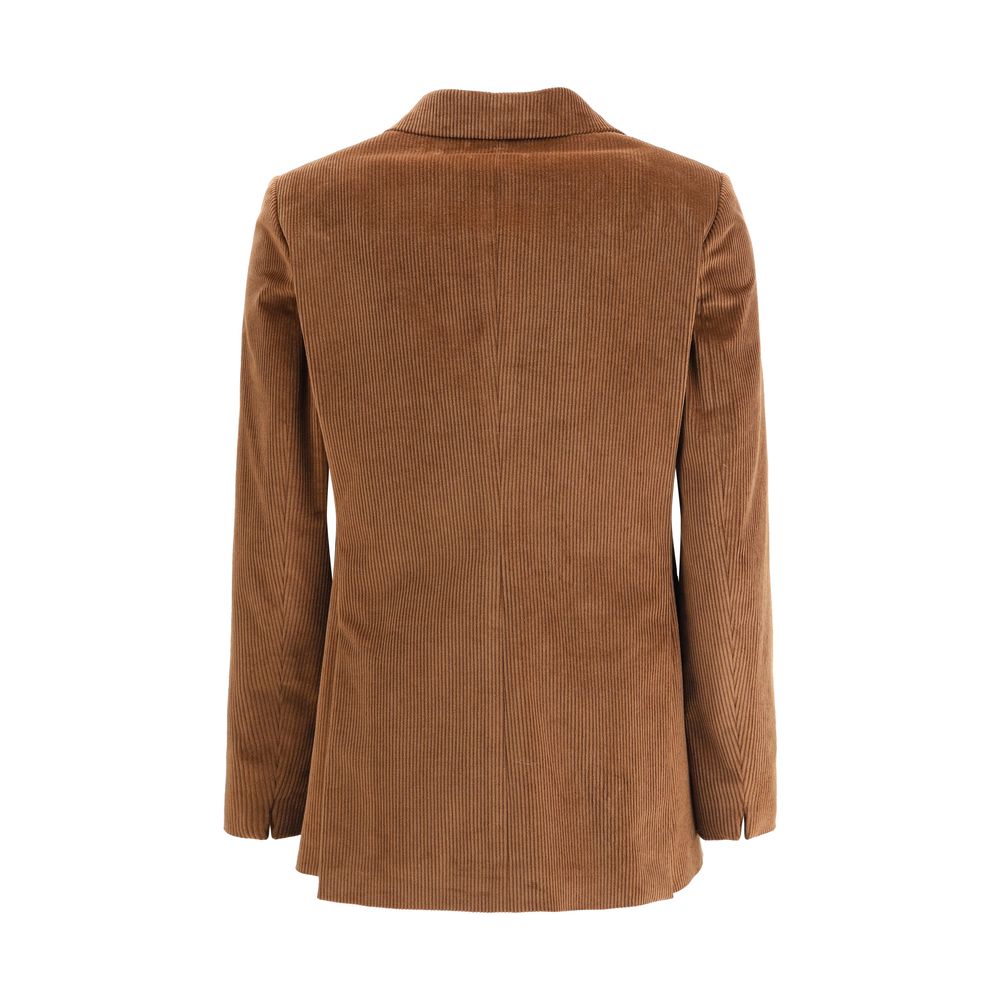 Double-breasted corduroy Blazer