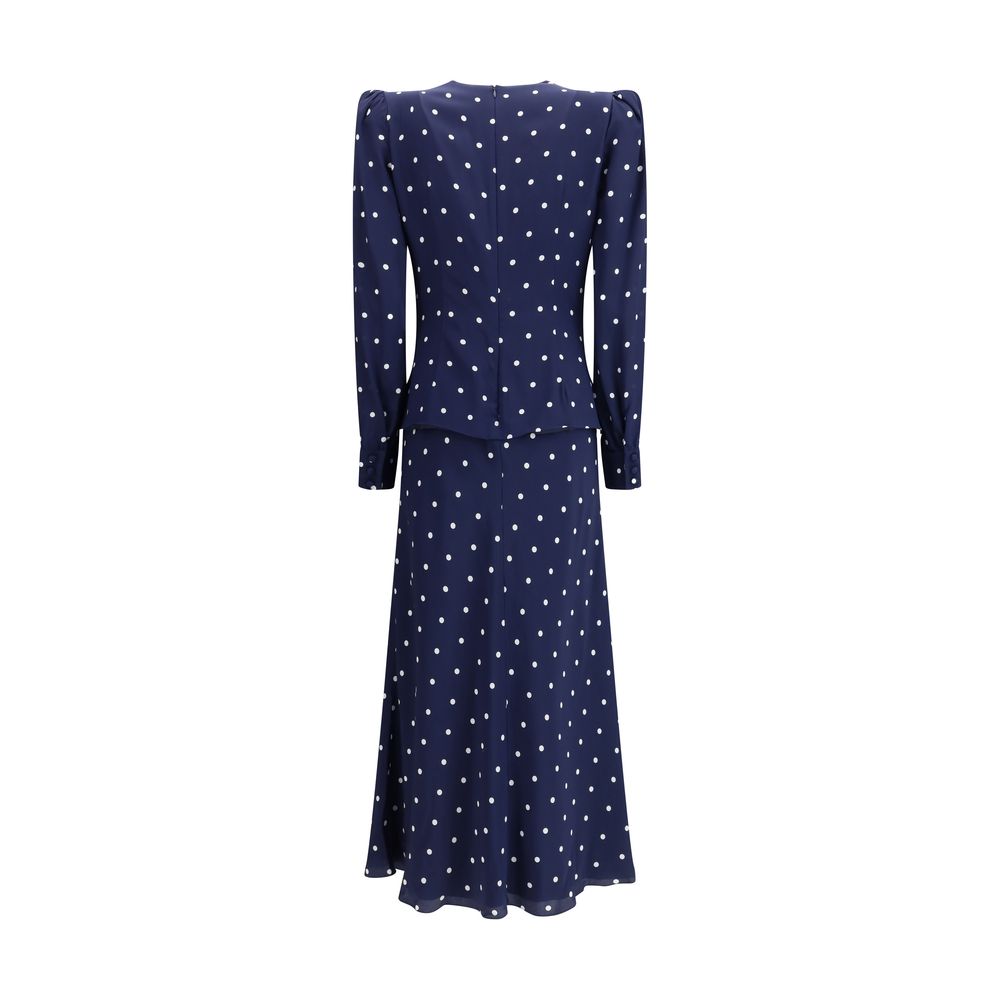 Blue Silk Cocktail Dress