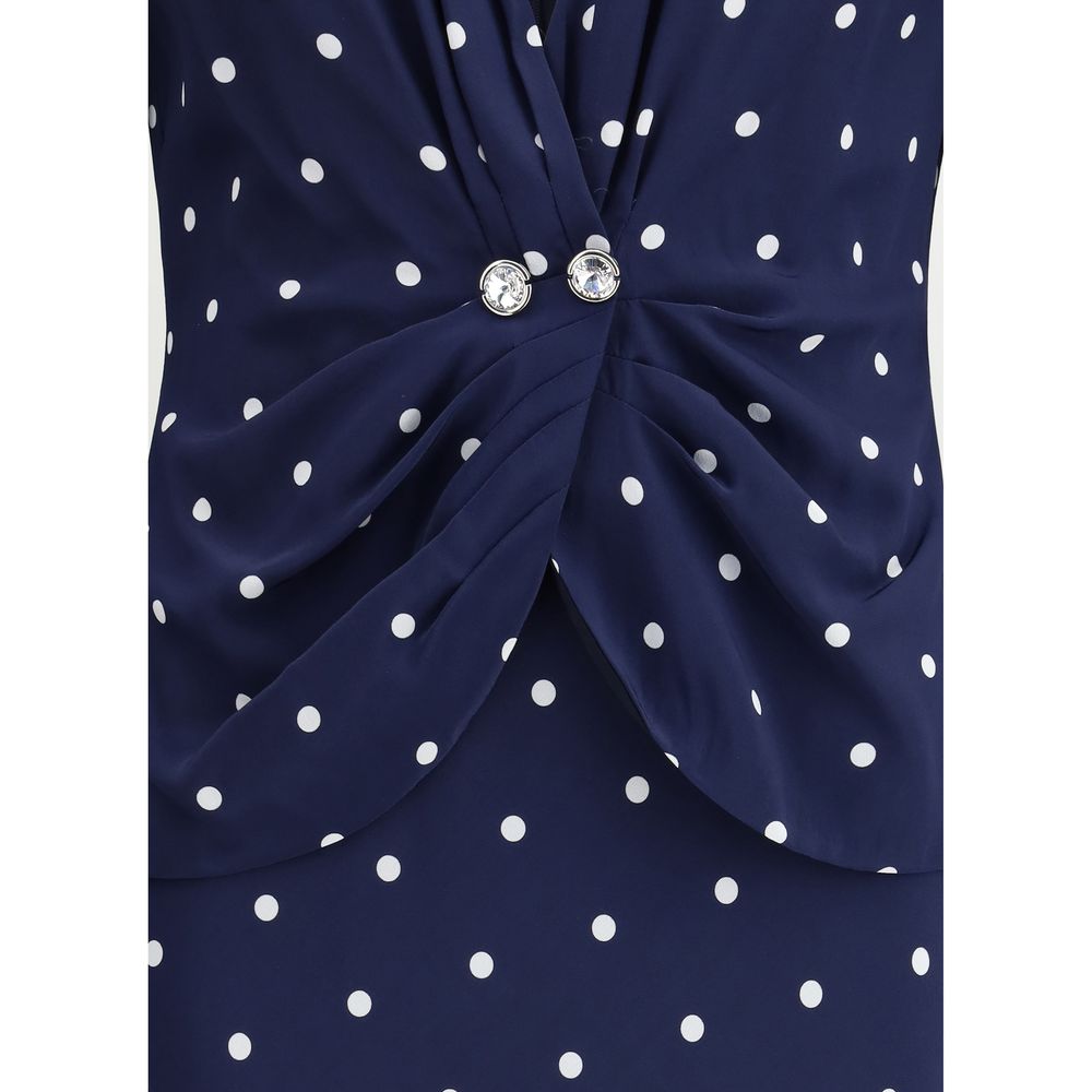 Blue Silk Cocktail Dress