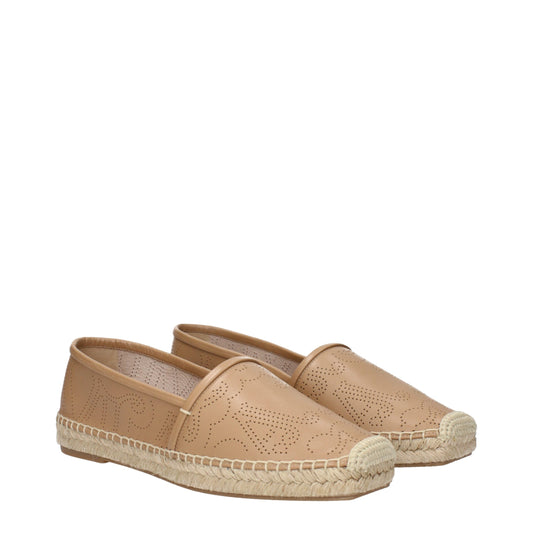 Brown Leather Espadrilles