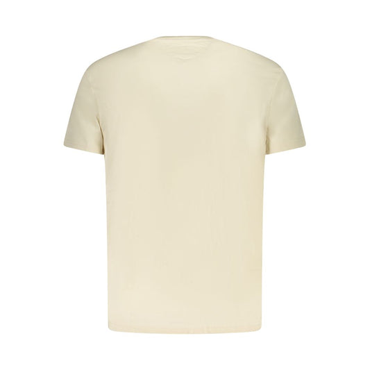 Beige Cotton Men T-Shirt