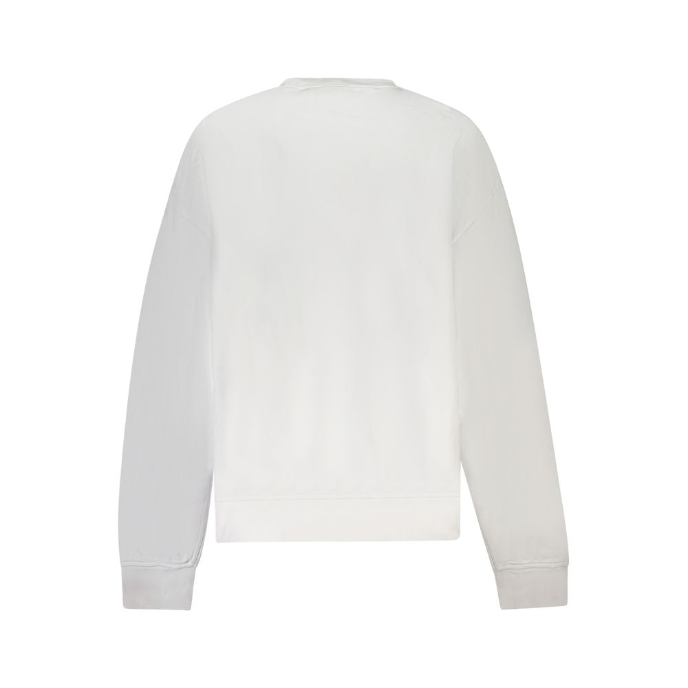 White Cotton Women Sweatshirt