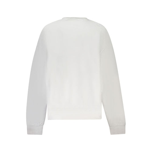 White Cotton Women Sweatshirt