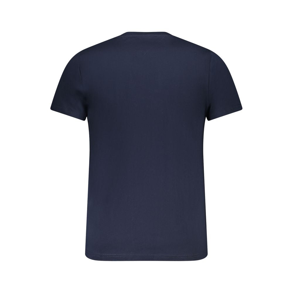 Blue Cotton Men T-Shirt