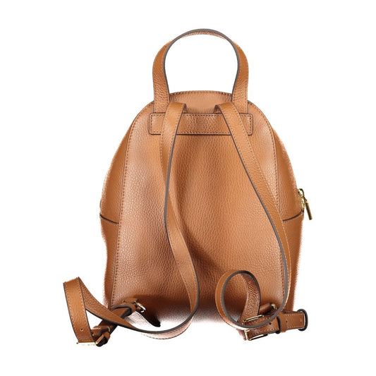 Brown Leather Women Backpack