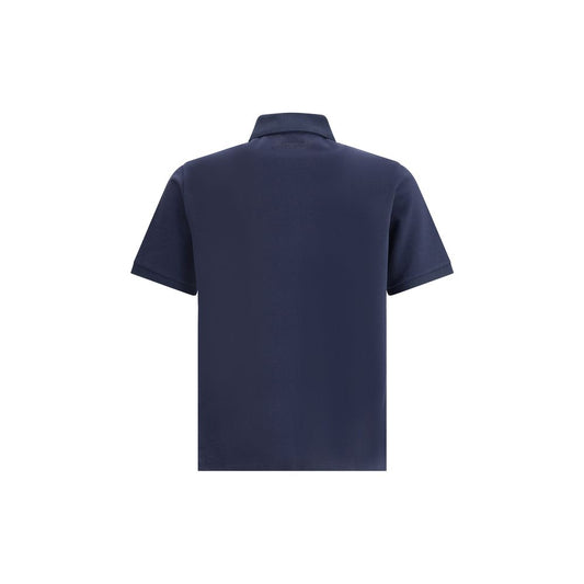 Blue Cotton Polo Shirt