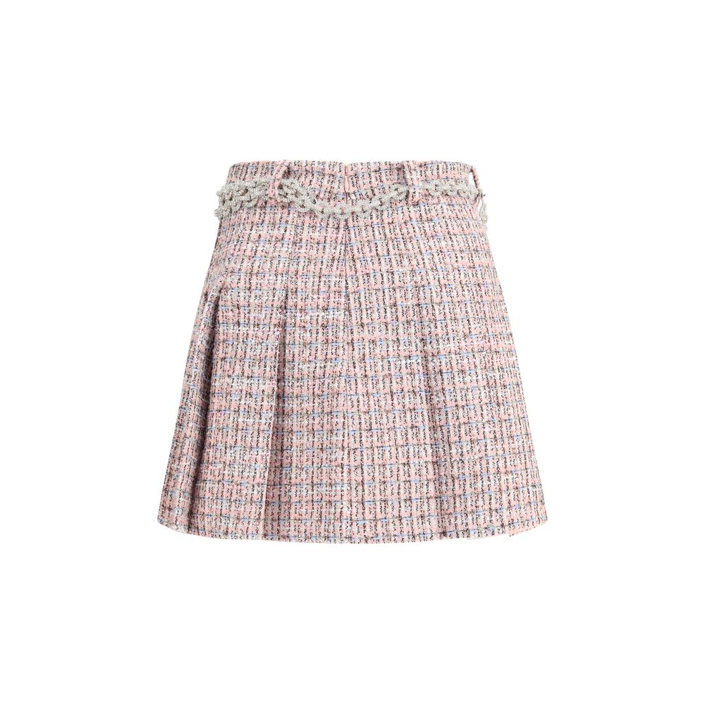 Crystal Belted Miniskirt