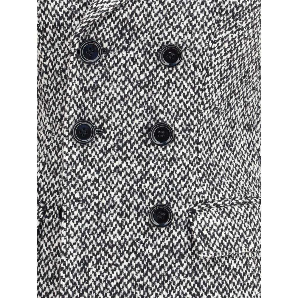 Gray Fleece Wool Blazer