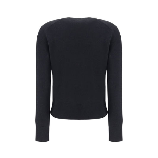 Black Merino Wool Sweatshirt