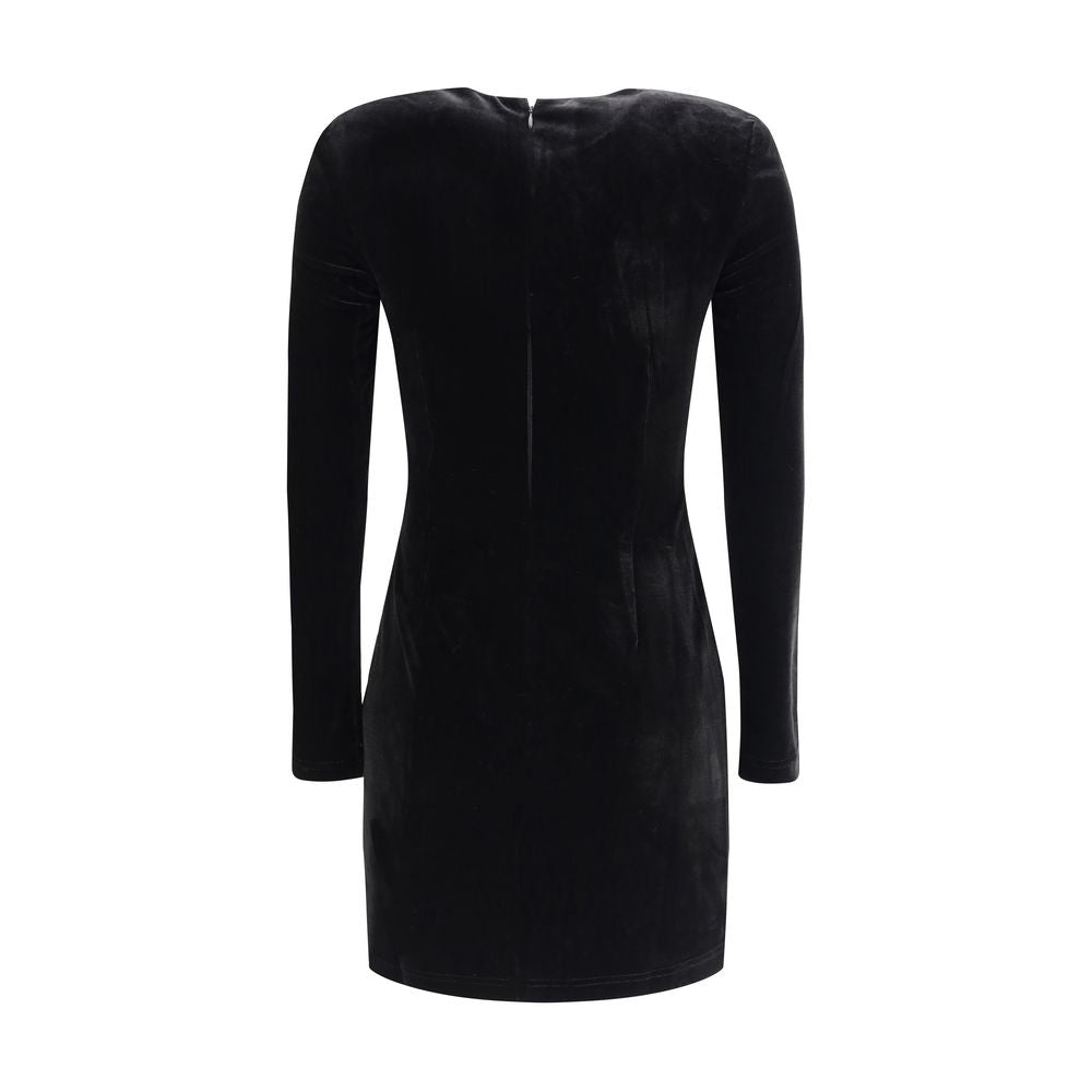 Black Polyester Cocktail Dress