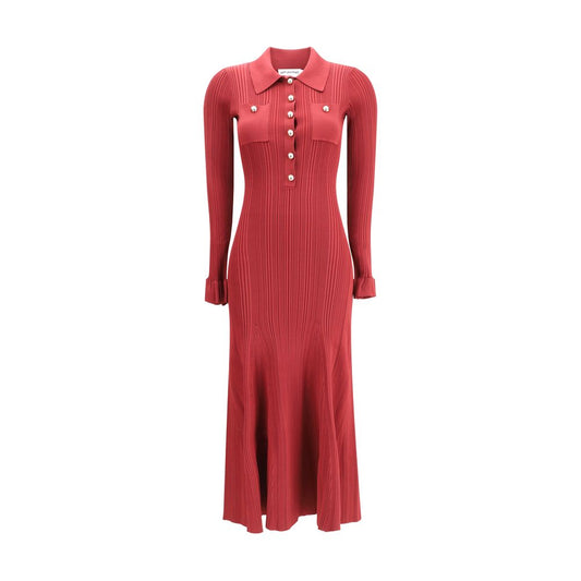 Red Viscose Casual Dress