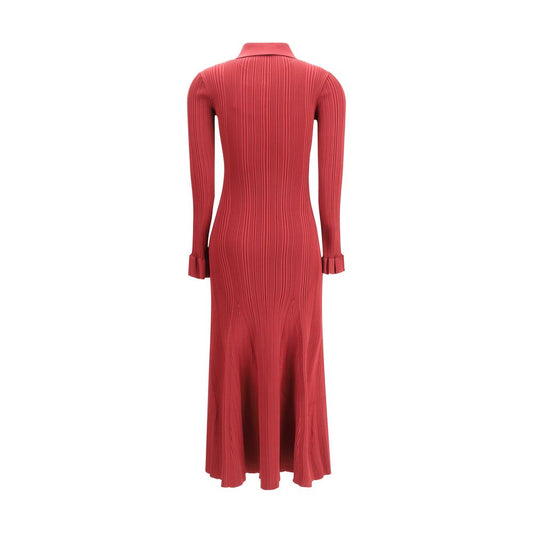 Red Viscose Casual Dress