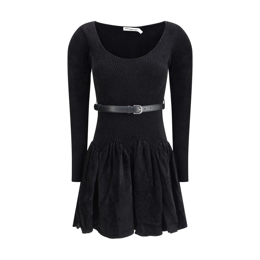 Black Viscose Casual Dress