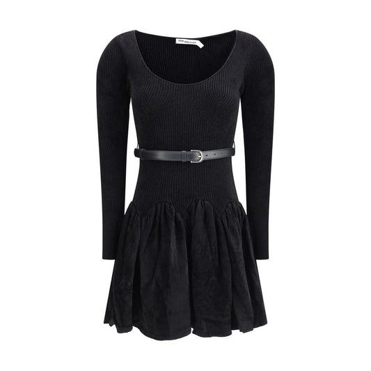 Black Viscose Casual Dress