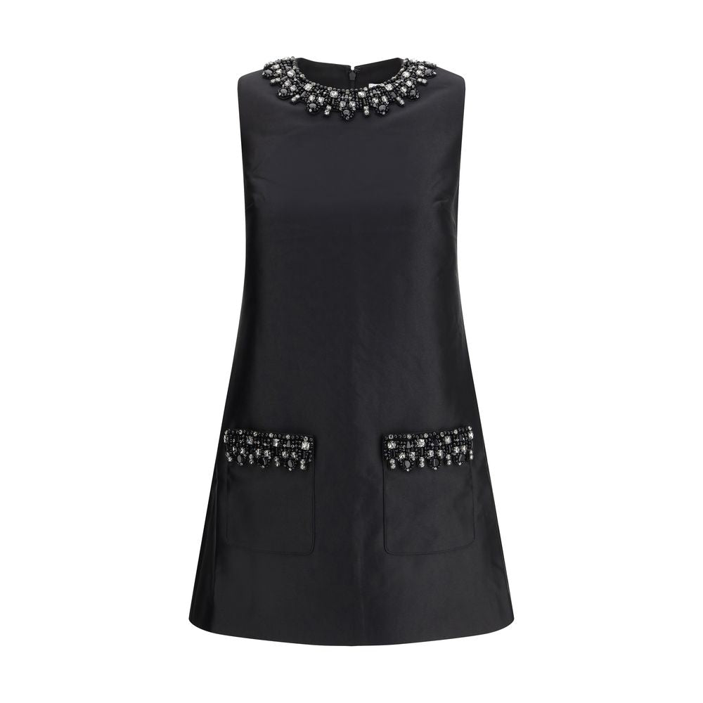 Black Polyester Casual Dress
