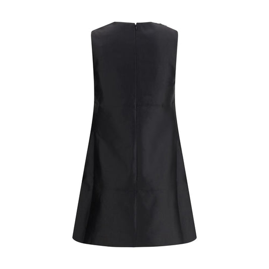 Black Polyester Casual Dress