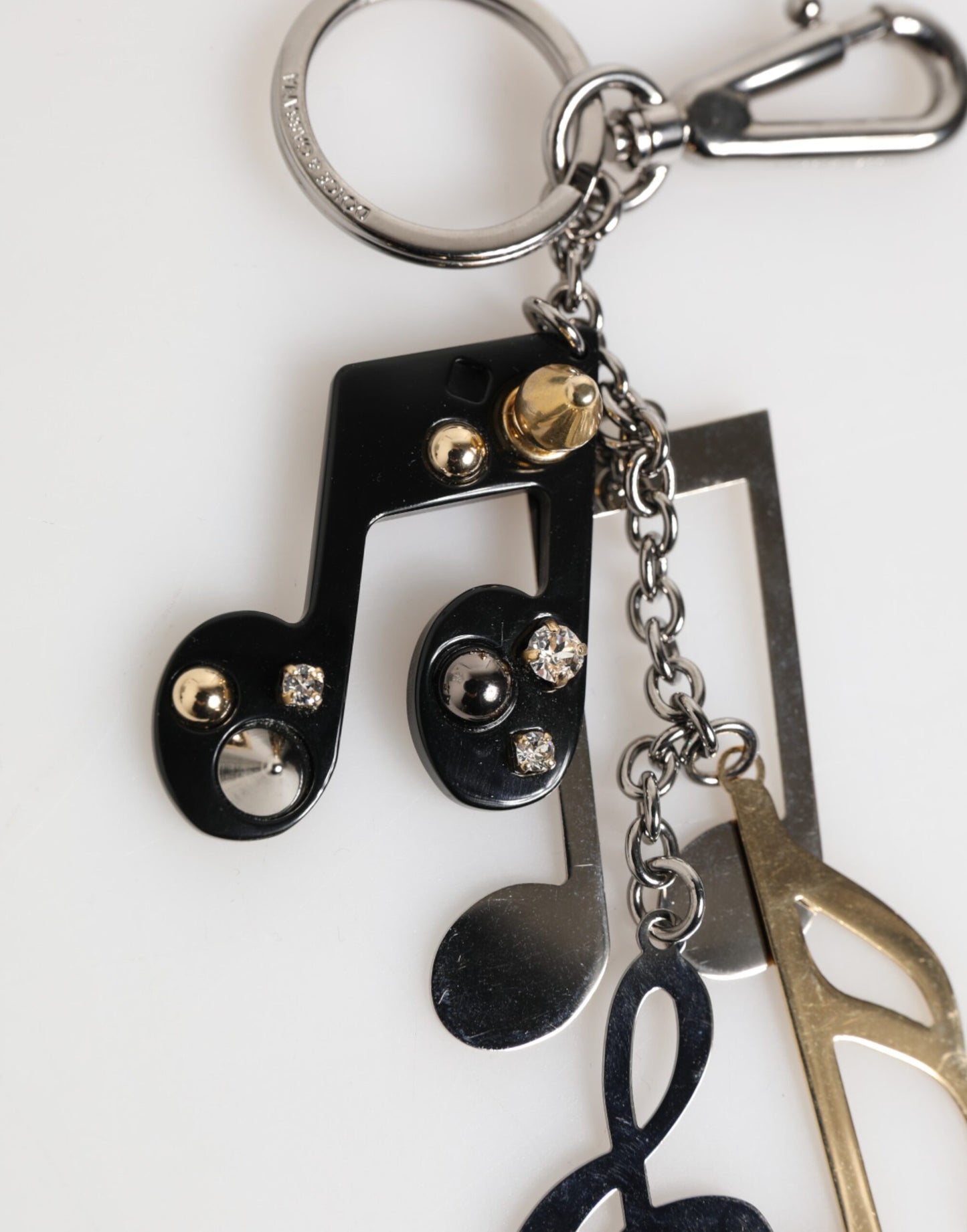 Silver Musical Note Key Holder Keychain Bag Charm Keyring