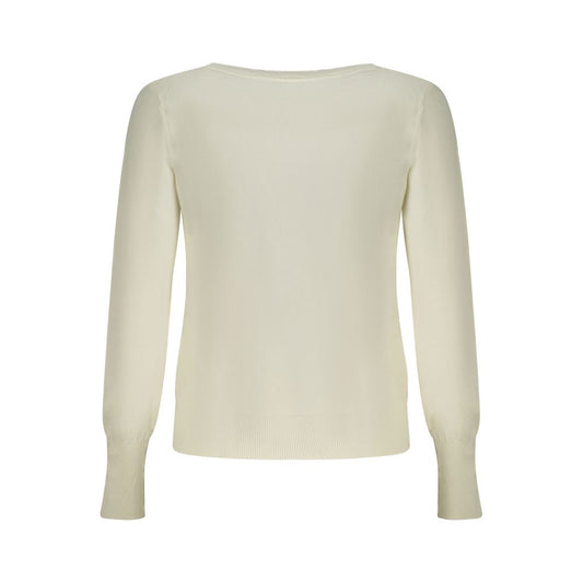 Bianco Viscosa Womens Cardigan