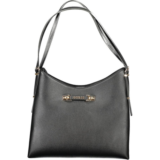 Black Polyethylene Women Handbag