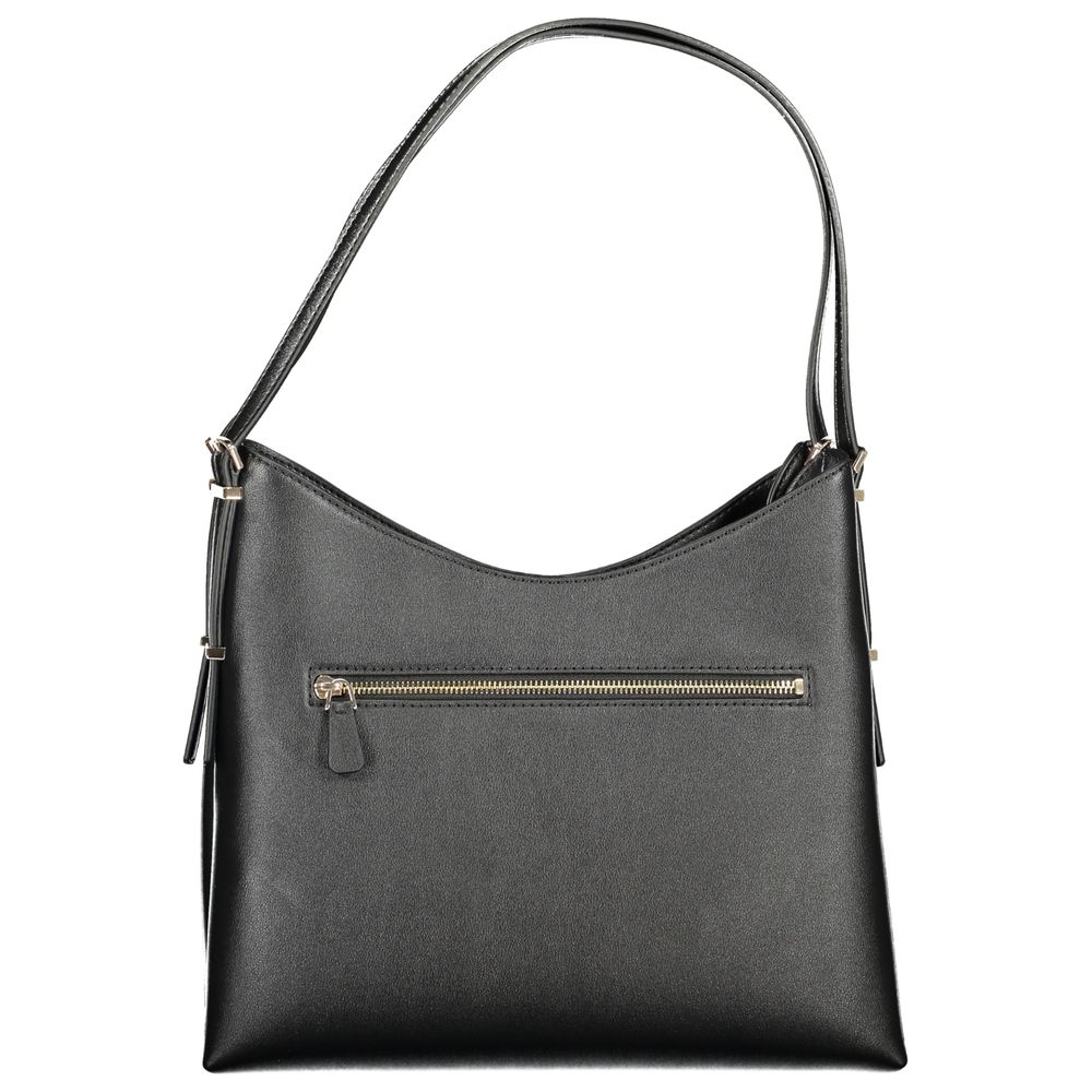 Black Polyethylene Women Handbag
