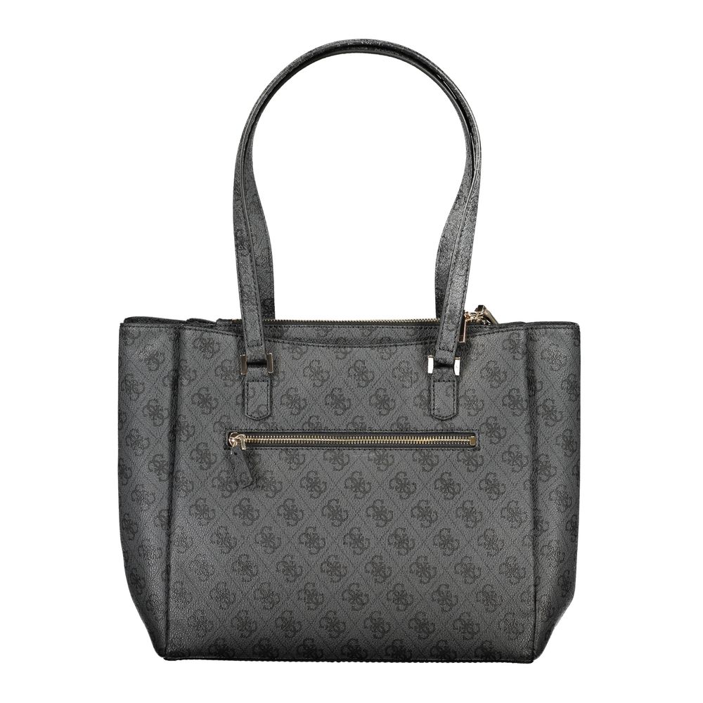 Black Polyethylene Women Handbag