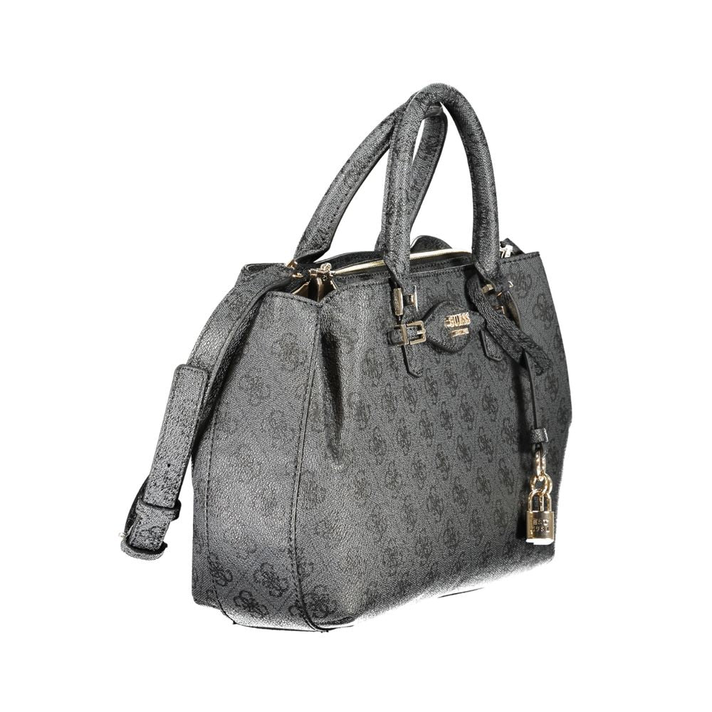 Black Polyethylene Women Handbag