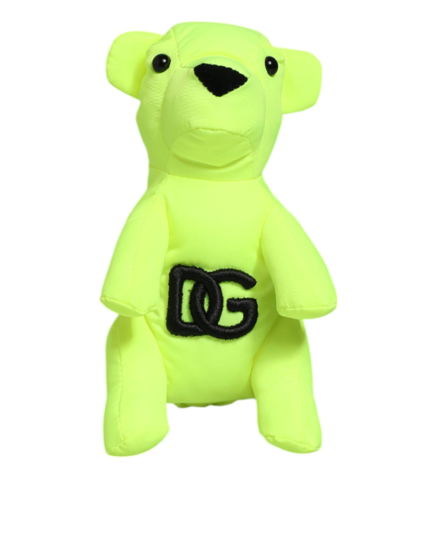 Neon Green Bear Embroidered Logo Men Keychain Clasp Keyring