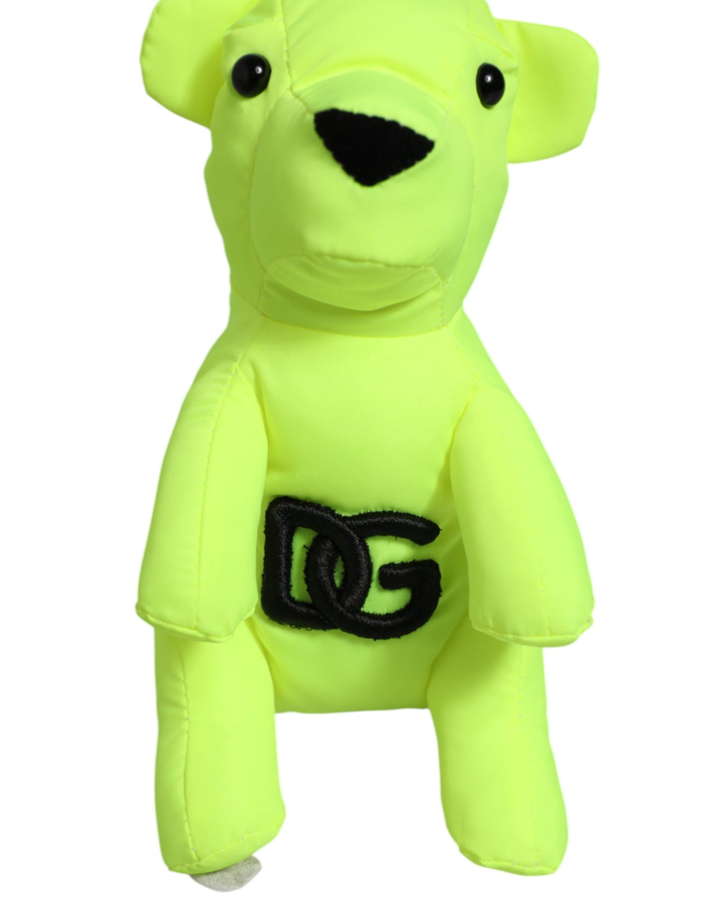 Neon Green Bear Embroidered Logo Men Keychain Clasp Keyring