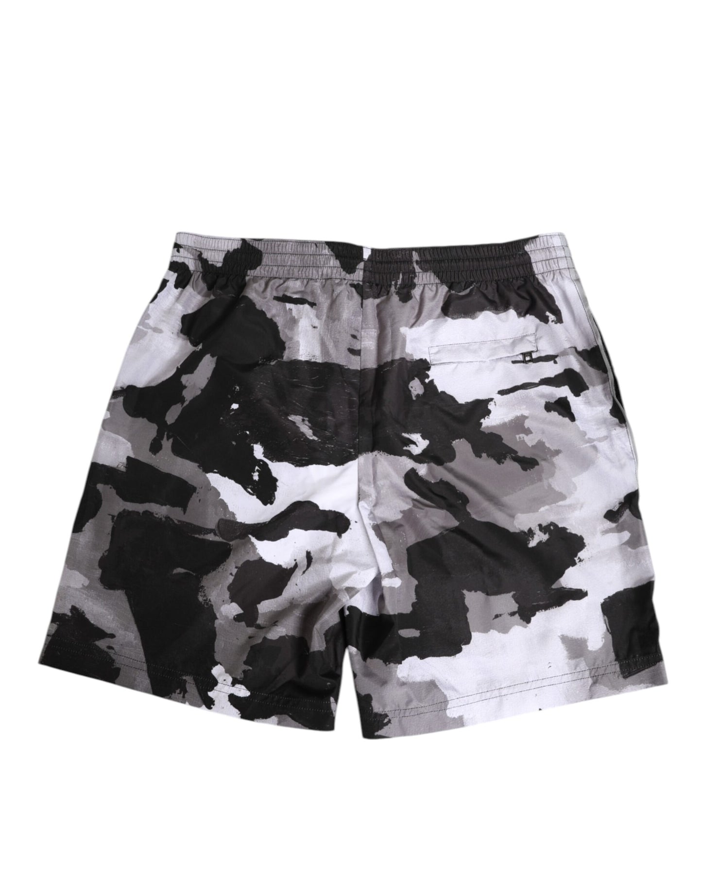 Black White Camouflage DG Logo Men Swimwear