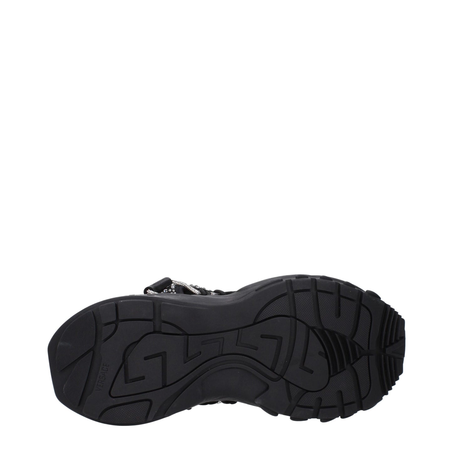 Black Fabric Chunky Sneakers