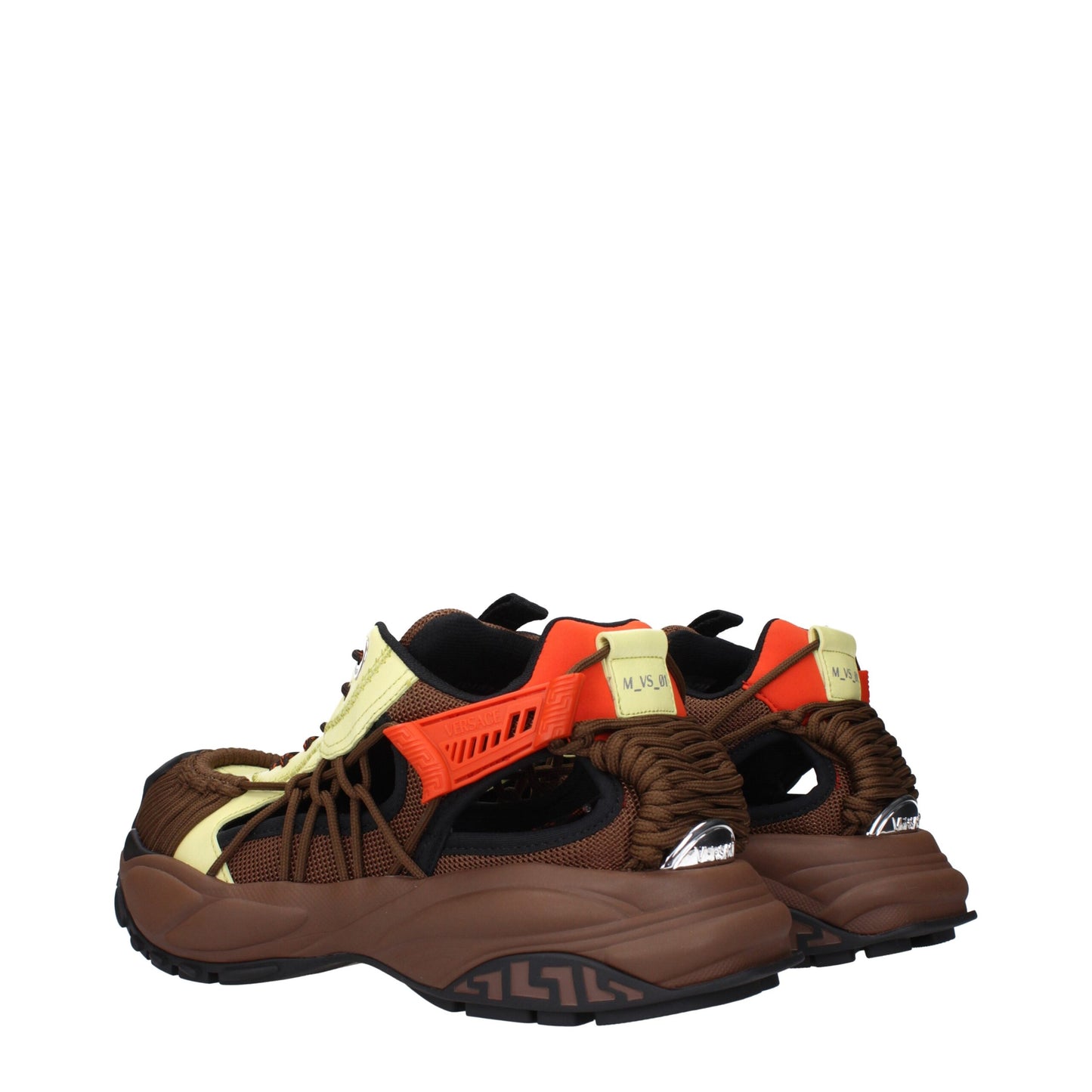 Brown Fabric Athletic Sneakers