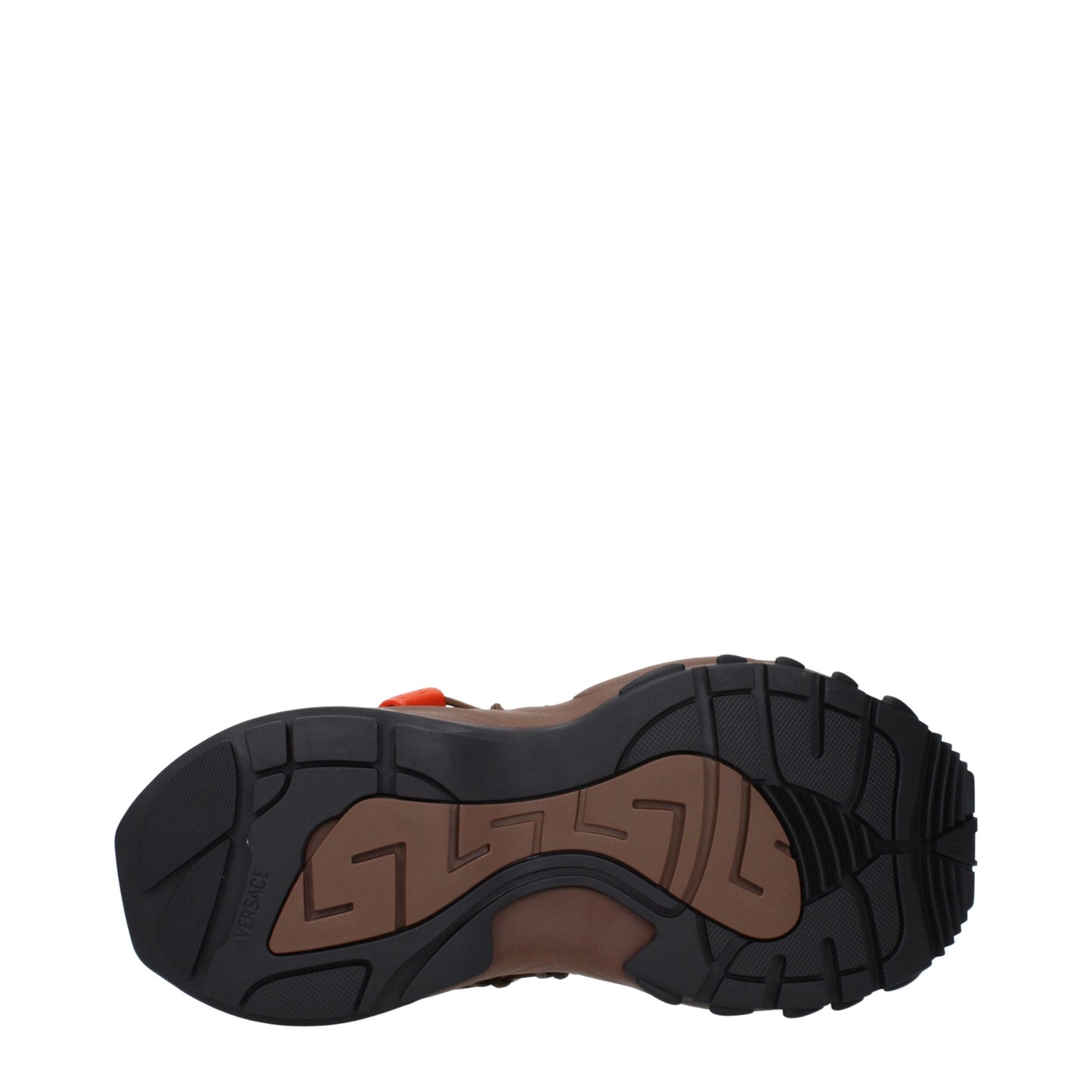 Brown Fabric Athletic Sneakers