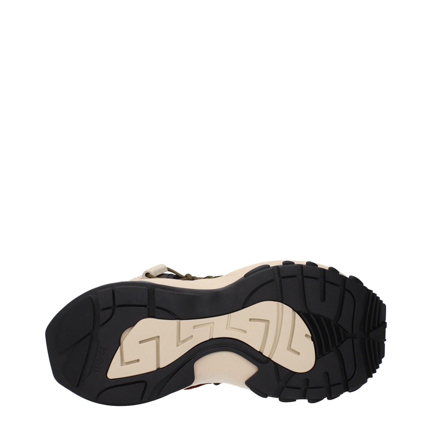 Beige Leather Athletic Sneakers