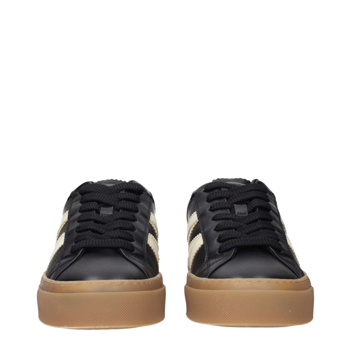 Black Leather Low Tops