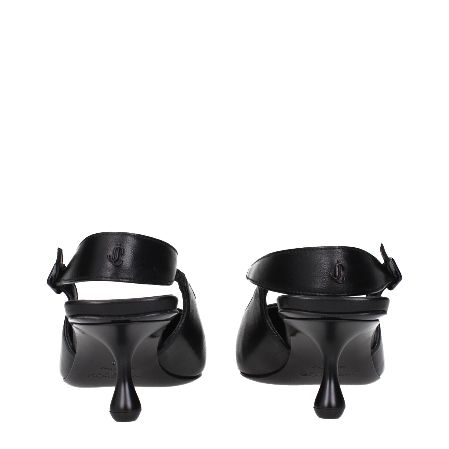 Black Leather Flat Sandals