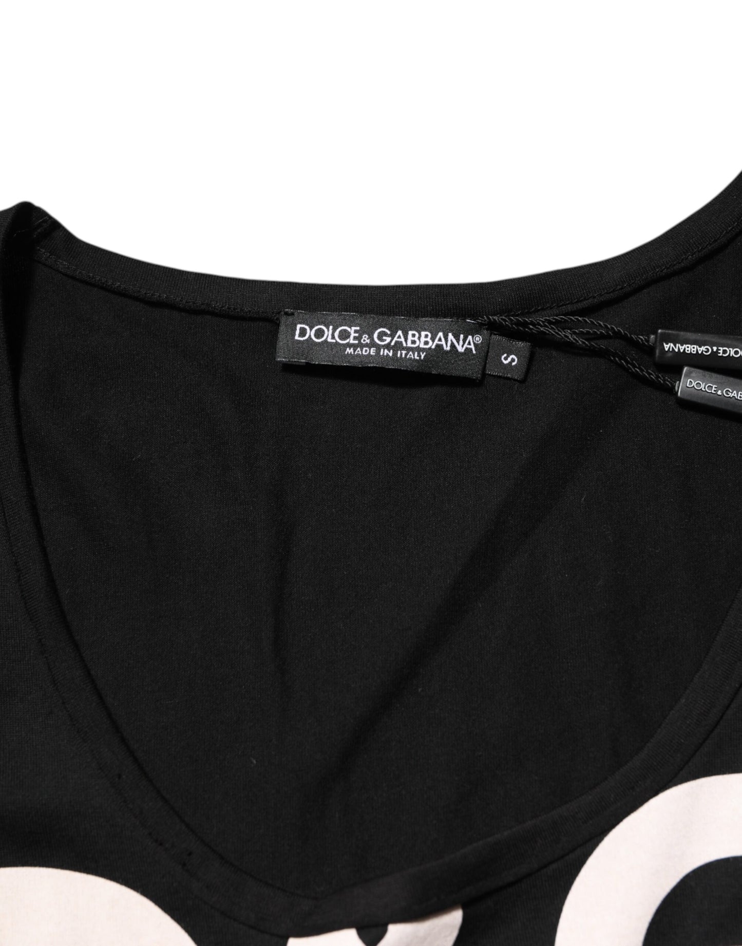 Black Cotton Sleeveless Tank Top DG Logo Men T-shirt