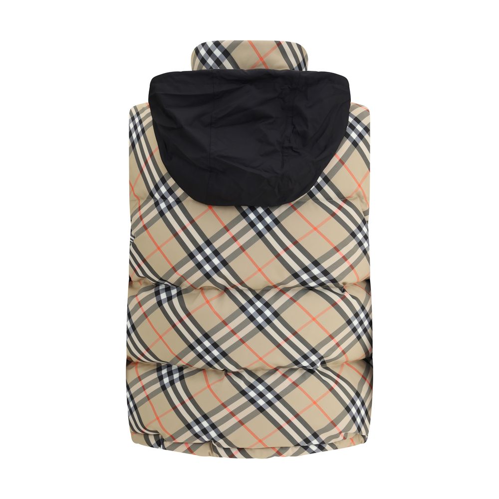 Check vest Down Jacket