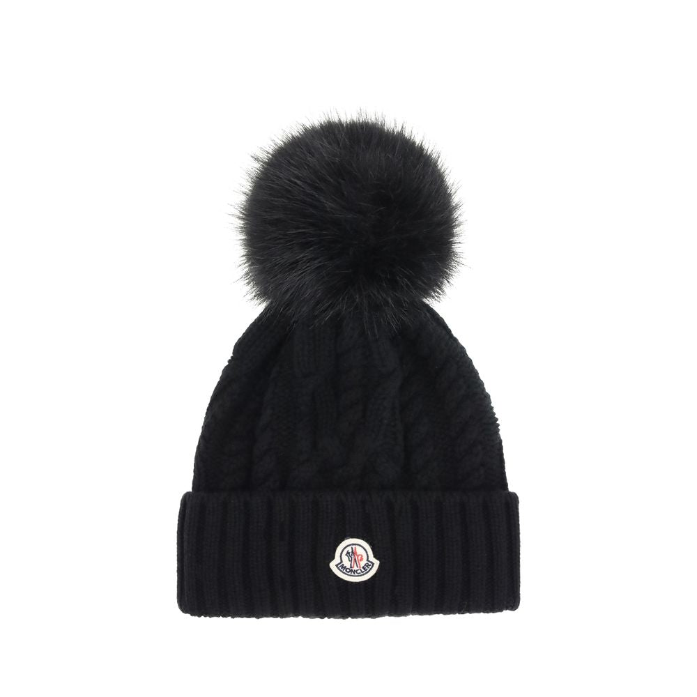 Cashmere blend Hat with pom-pon