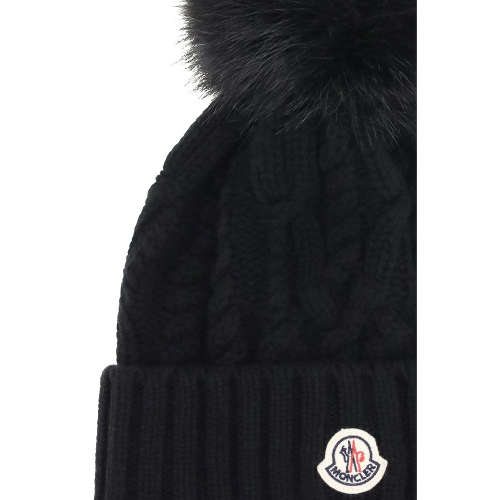 Cashmere blend Hat with pom-pon